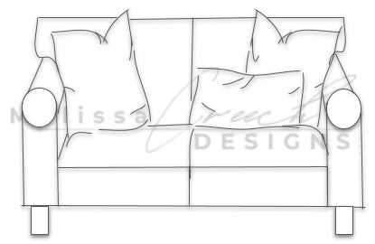 Small Sofas, Loveseats, & Settees: Pillow Arrangement
